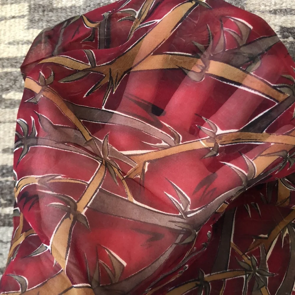 J. Garcia Art in Neckwear for Women Limited Edition Silk Sheer Square Scarf